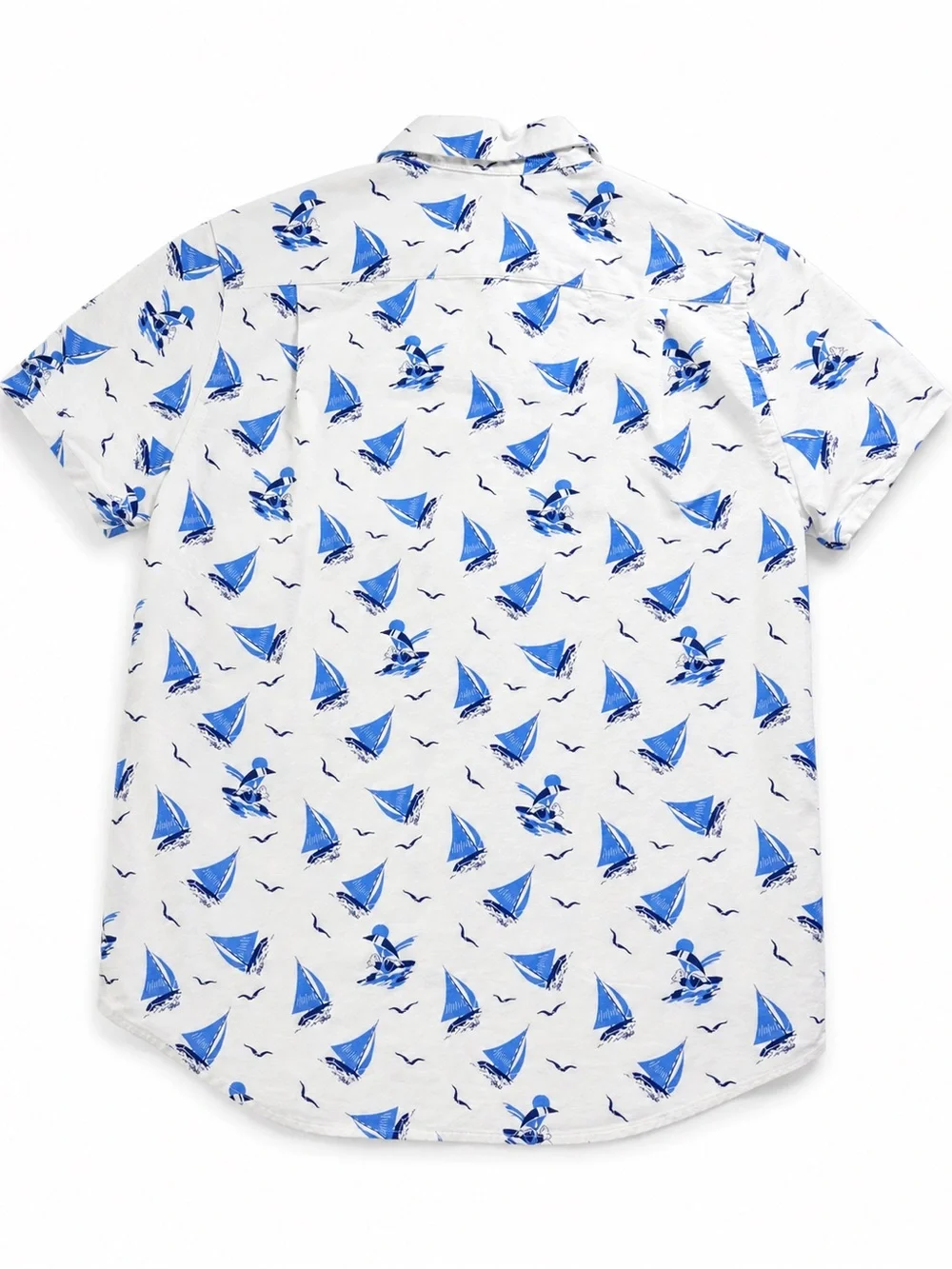 Polo Ralph Lauren Boys L 14-16 Sailboat Nautical Cotton Button Down Shirt